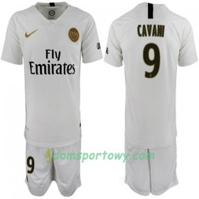 Koszulka Paris Saint-Germain Cavani 9 Dziecięcy Wyjazdowe Koszulki Piłkarskie 2018-2019 Krótki Rękaw